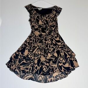 Pinky Artistic Y2K Black and Tan High Low Dress-Size M